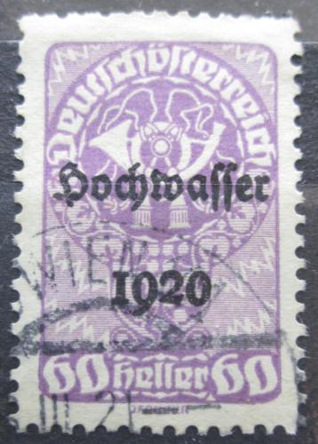 Poštová známka Rakúsko 1921 Poštovní roh, pretlaè Povodnì Mi# 348