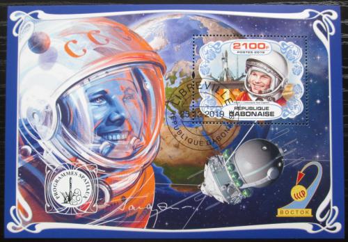Poštová známka Gabon 2019 Prieskum vesmíru, Jurij Gagarin Mi# N/N