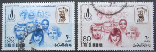 Poštové známky Bahrajn 1973 Den lidských práv Mi# 202-03 Kat 15€