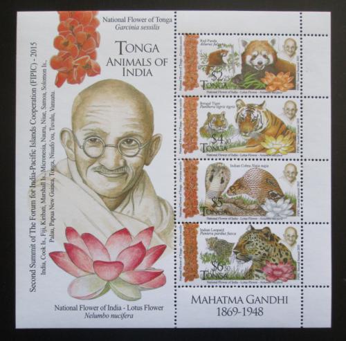 Poštové známky Tonga 2016 Indická fauna TOP SET Mi# Block 100 Kat 23€