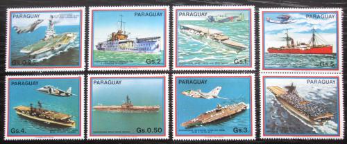 Poštové známky Paraguaj 1983 Lietadlové lode s kupónem Mi# 3656-62