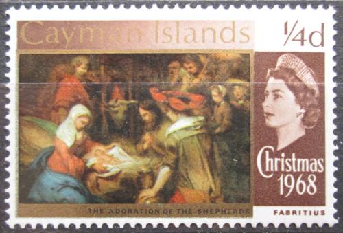 Poštová známka Kajmanie ostrovy 1968 Vianoce, umenie Mi# 204