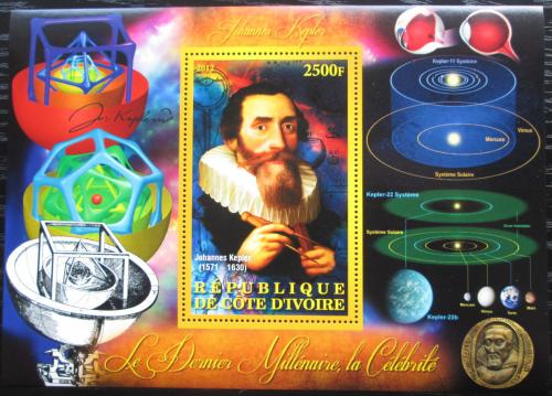 Poštová známka Pobrežie Slonoviny 2012 Johannes Kepler Mi# N/N