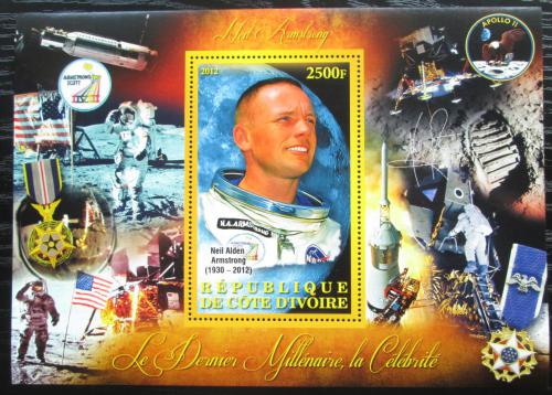 Poštová známka Pobrežie Slonoviny 2012 Neil Armstrong Mi# N/N