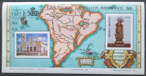 Poštové známky Argentína 1988 Výstava ARBRAFEX Mi# Block 37