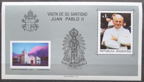Poštové známky Argentína 1987 Návštìva papeže Jana Pavla II. Mi# Block 34