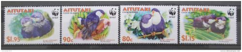 Poštové známky Aitutaki 2002 Papagáje, WWF Mi# 772-75