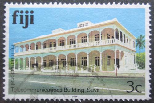 Poštová známka Fidži 1991 Rozhlasová centrála, Suva Mi# 401