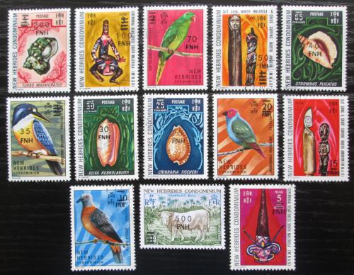 Poštové známky Nové Hebridy, Vanuatu 1977 Pøetisky TOP SET Mi# 447-59 Kat 85€