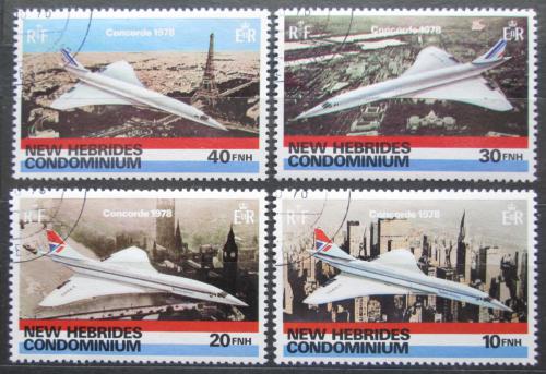 Poštové známky Nové Hebridy, Vanuatu 1978 Concorde Mi# 505-08
