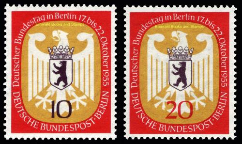 Poštové známky Západný Berlín 1955 Mìstský znak Mi# 129-30 Kat 7€