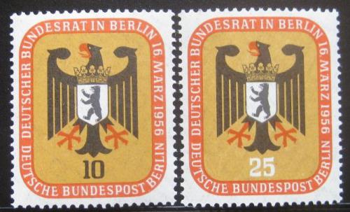 Poštové známky Západný Berlín 1956 Mìstský znak Mi# 136-37 Kat 6.50€