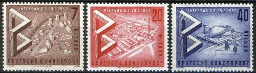 Poštové známky Západný Berlín 1957 Výstava Interbau Mi# 160-62