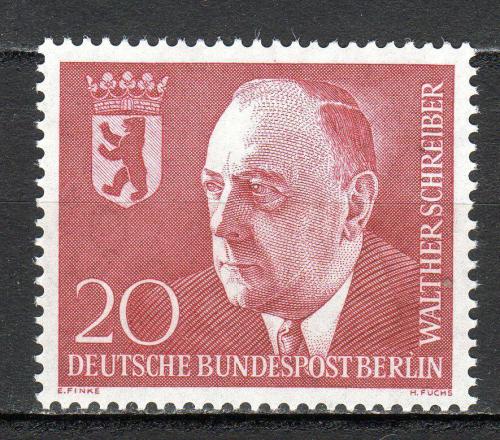 Poštová známka Západný Berlín 1960 Dr. Walther Schreiber, politik Mi# 192