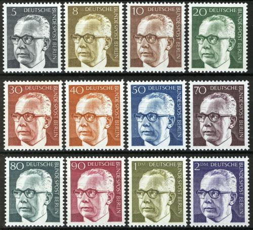 Poštové známky Západný Berlín 1970 Prezident Gustav Heinemann Mi# 359-70 Kat 12€