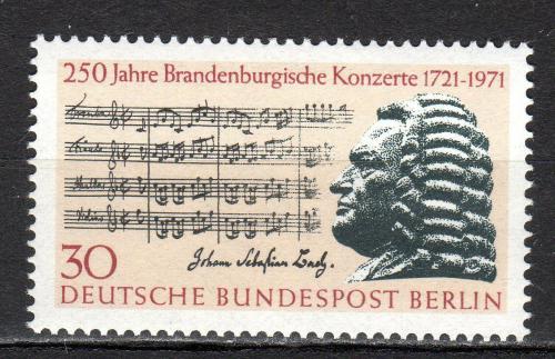 Poštová známka Západný Berlín 1971 Johann Sebastian Bach Mi# 392