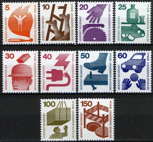 Poštové známky Západný Berlín 1971 Prevence nehod Mi# 402-11 Kat 17€