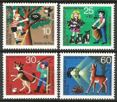 Poštové známky Západný Berlín 1972 Ochrana zvíøat Mi# 418-21