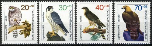 Poštové známky Západný Berlín 1973 Dravci Mi# 442-45