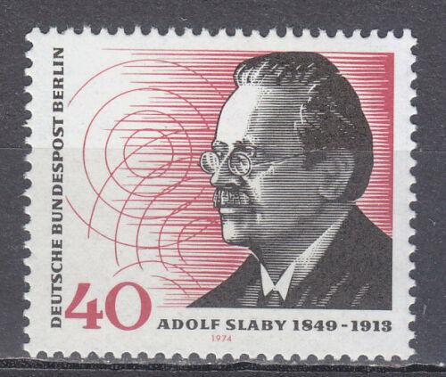 Poštová známka Západný Berlín 1974 Adolf Slaby, rádiotechnik Mi# 467