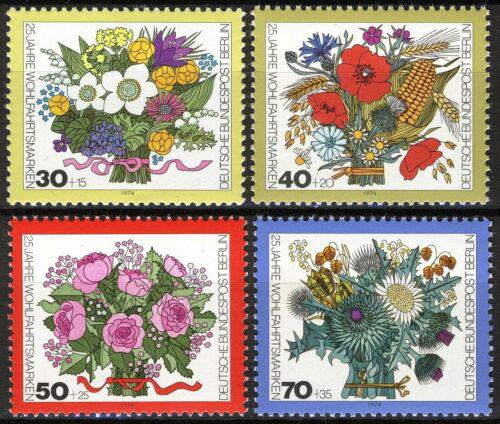 Poštové známky Západný Berlín 1974 Kytice Mi# 473-76 Kat 5€