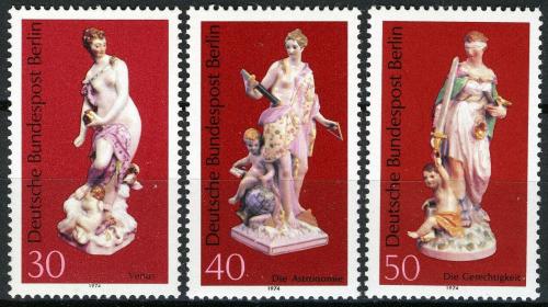 Poštové známky Západný Berlín 1974 Porcelán Mi# 478-80