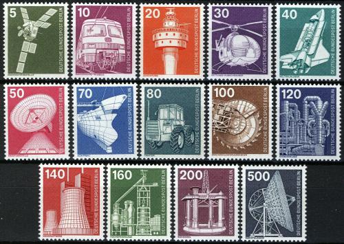 Poštové známky Západný Berlín 1975 Prùmysl a technika Mi# 494-507 Kat 20€