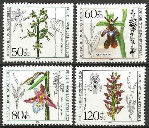Poštové známky Západný Berlín 1984 Orchideje Mi# 724-27 Kat 10€