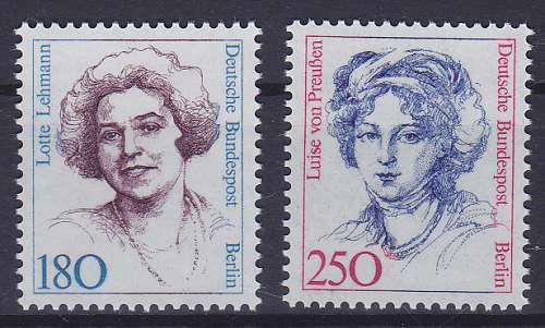 Poštové známky Západný Berlín 1989 Slavné ženy Mi# 844-45 Kat 14€