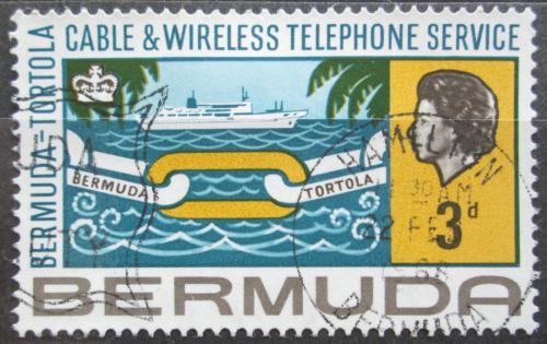Poštová známka Bermudy 1967 Telefonní spojení s Panenskými ostrovami Mi# 203