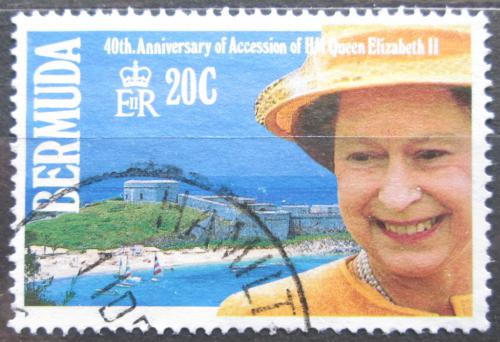 Poštová známka Bermudy 1992 Krá¾ovna Alžbeta II. Mi# 606