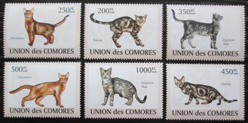 Poštové známky Komory 2009 Maèky Mi# 2205-10 Kat 14€