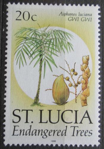 Poštová známka Svätá Lucia 1990 Aiphanes luciana Mi# 963 I