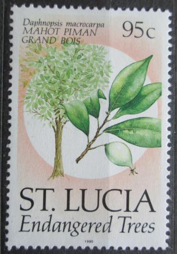 Poštová známka Svätá Lucia 1990 Daphnopsis macrocarpa Mi# 975