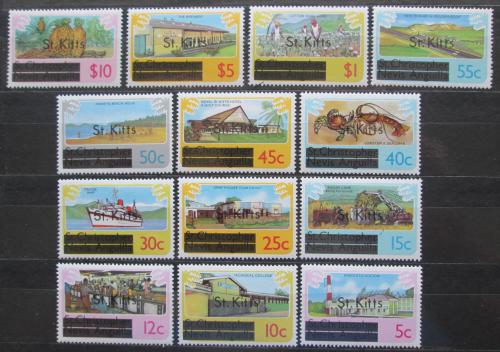 Poštové známky Svätý Krištof 1980 Rùzné motivy pretlaè TOP SET Mi# 20-32 X