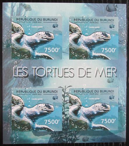 Poštové známky Burundi 2012 Kareta obecná neperf. Mi# 2792 B Bogen