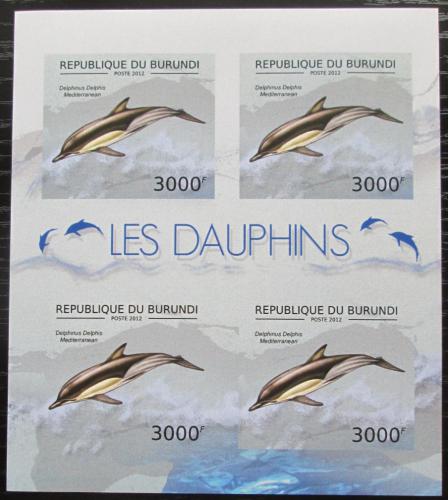 Poštové známky Burundi 2012 Delfín obecný neperf. Mi# 2845 B Bogen