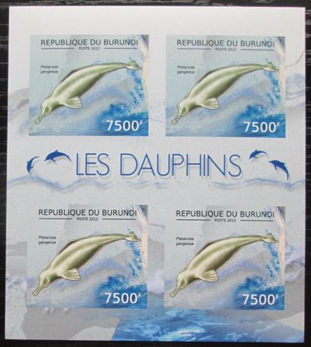 Poštové známky Burundi 2012 Delfínovec ganžský neperf. Mi# 2847 B Bogen