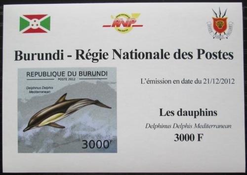 Poštová známka Burundi 2012 Delfín obecný DELUXE Mi# 2845 B Block