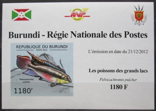 Poštová známka Burundi 2012 Pestøenec èervený DELUXE Mi# 2778 B Block