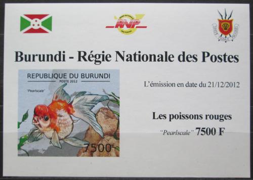 Poštová známka Burundi 2012 Pearlscale DELUXE Mi# 2787 B Block