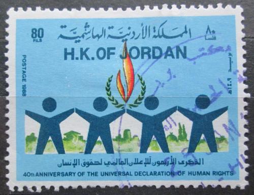 Poštová známka Jordánsko 1988 Deklarace lidských práv, 40. výroèie Mi# Mi# 1411