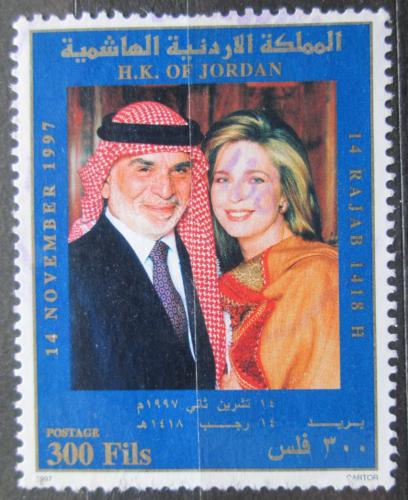 Poštová známka Jordánsko 1997 Krá¾ Hussein II. a královna Noor Mi# Mi# 1632
