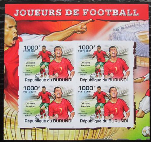Poštové známky Burundi 2011 Cristiano Ronaldo neperf. Mi# 2142 B Bogen