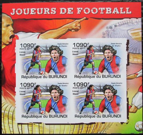 Poštové známky Burundi 2011 Lionel Messi neperf. Mi# 2143 B Bogen