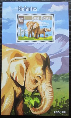 Poštová známka Guinea-Bissau 2015 Slony Mi# Block 1432 Kat 11€
