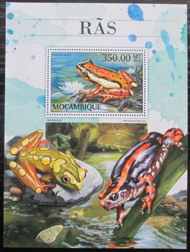 Poštová známka Mozambik 2016 Žaby Mi# Block 1218 Kat 20€