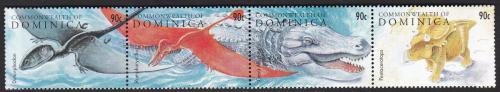 Poštové známky Dominika 1995 Prehistorická fauna Mi# 2020-23
