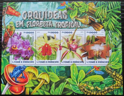 Poštové známky Svätý Tomáš 2015 Orchideje Mi# 6111-14