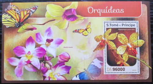 Poštová známka Svätý Tomáš 2016 Orchideje Mi# Block 1215 Kat 10€